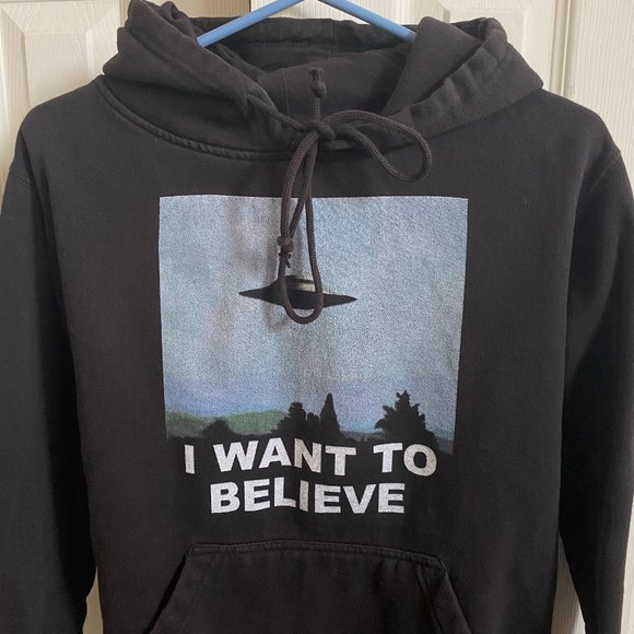 UFO X-Files 'I Want to Believe' Hoodie Size S - Picture 5 of 8
